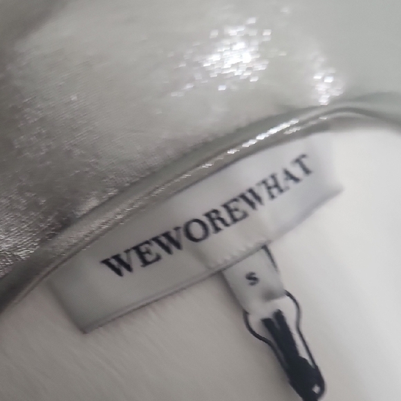 Silver Metallic Cut-Out Dress - Picture 10 of 10